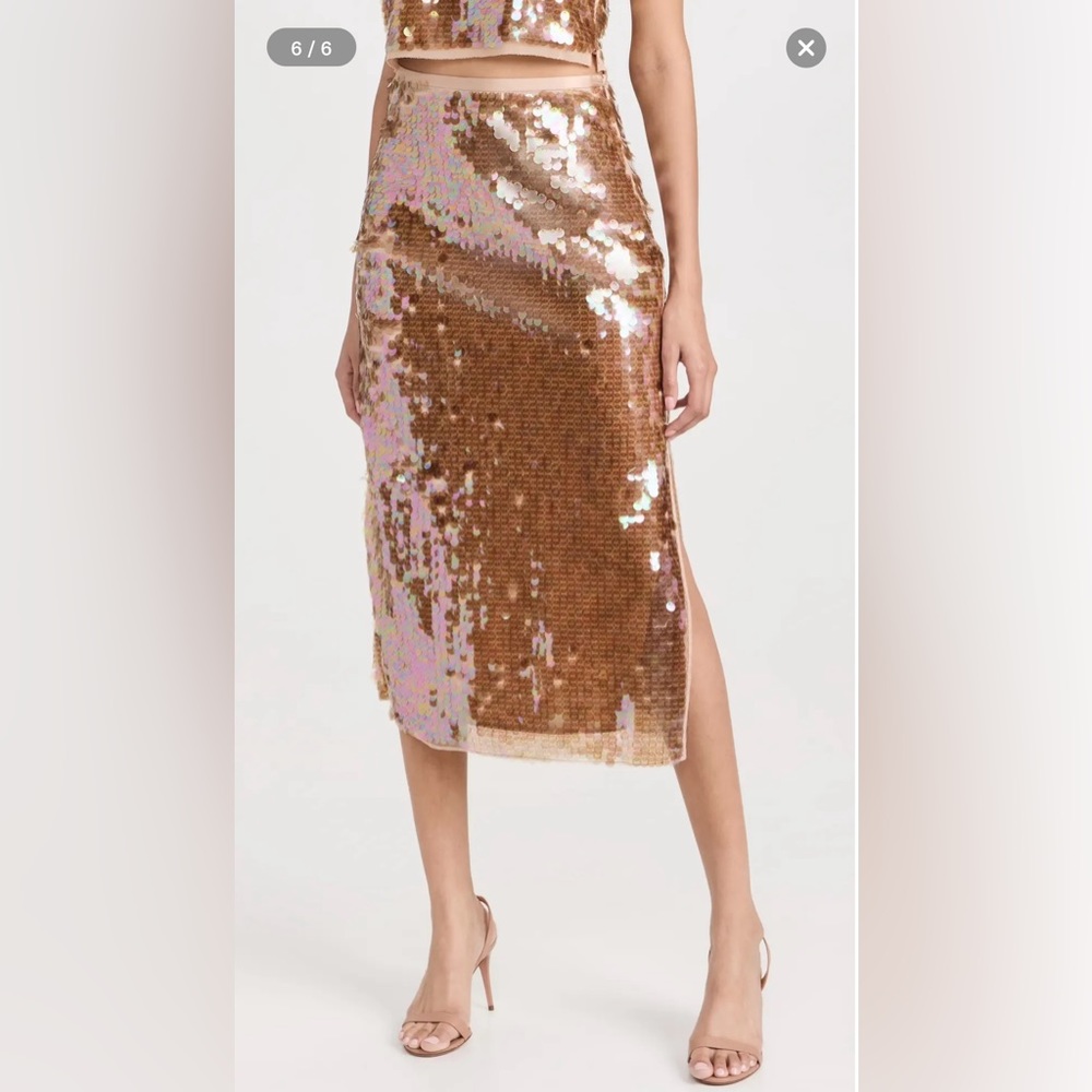 🛍️LoveShackFancy-Miller Skirt Tawny🛍️ LAST ONE ‼️‼️ Size 2 - Picture 2 of 8